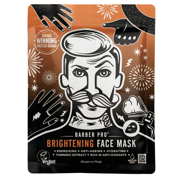 Barber Pro Men's Vegan Friendly Brightening Facial Mask