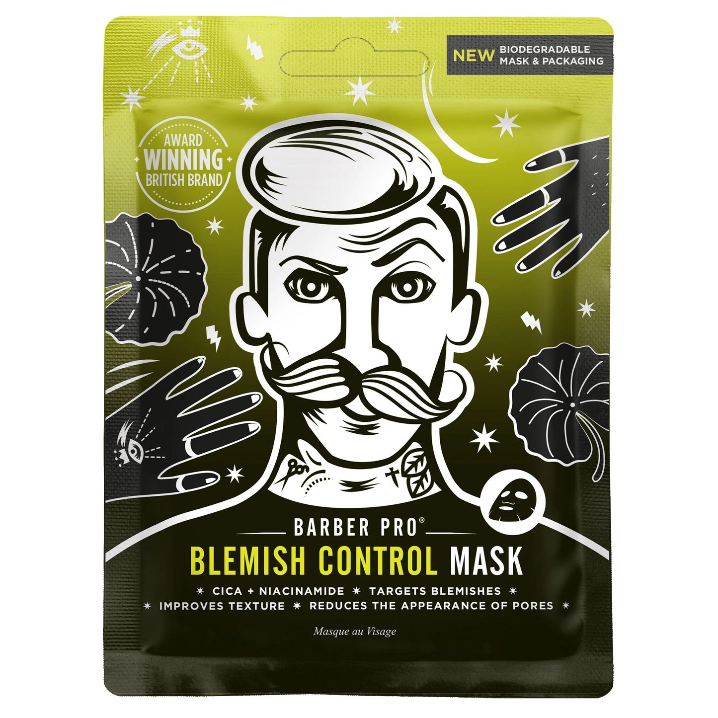 Barber Pro Men's Vegan Friendly Blemish Facial Mask