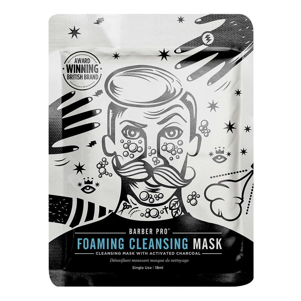 Barber Pro Vegan Friendly Foaming Brightening Facial Mask