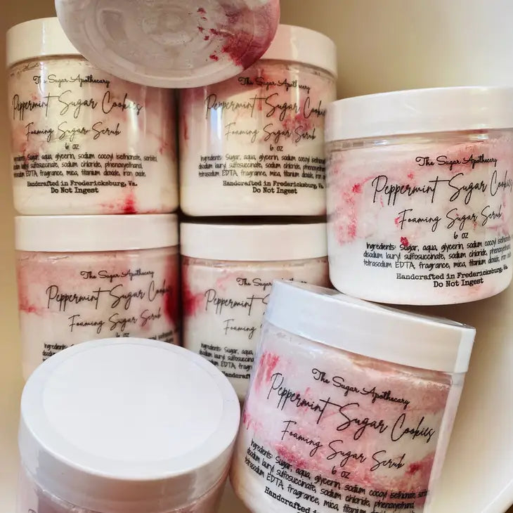 The Sugar Apothecary Peppermint Sugar Cookies Foaming Sugar Scrub