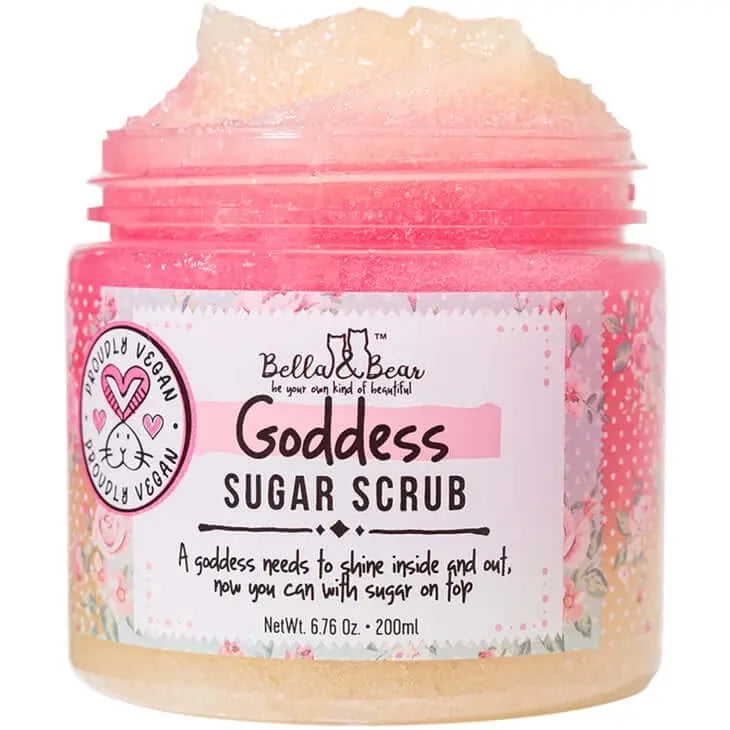 Bella & Bear Goddess Sugar Scrub Body Exfoliator, with Shower Gel