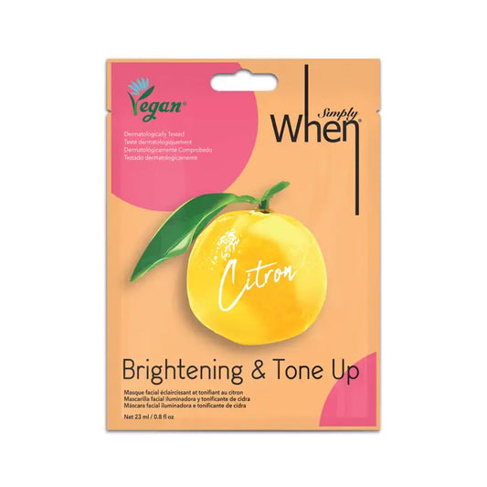 When Beauty Simply When Vegan Citron Brightening & Tone Up Mask