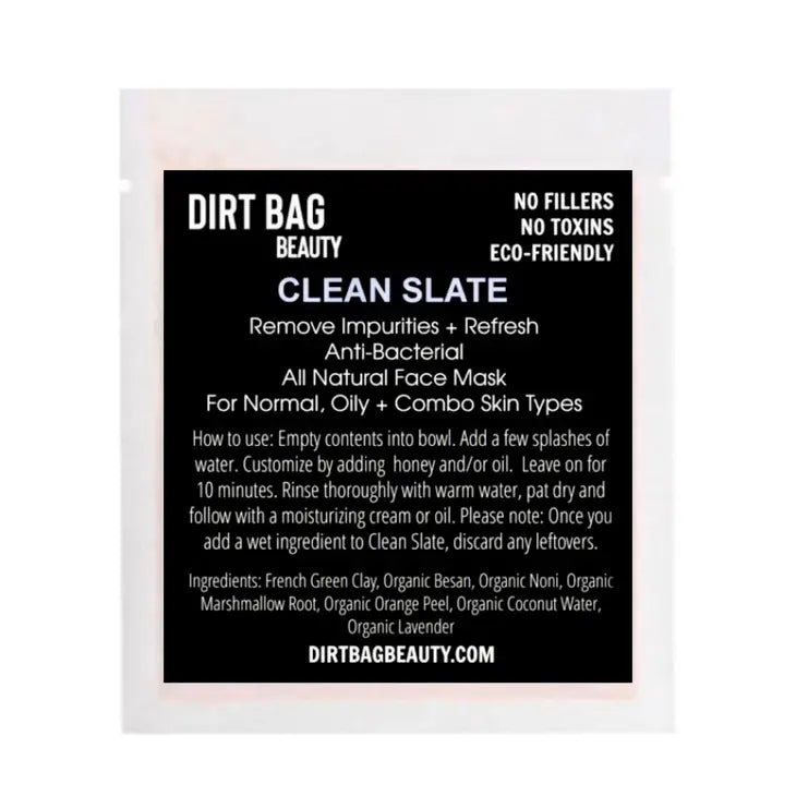 Dirt Bag Clean Slate Facial Clay Mask