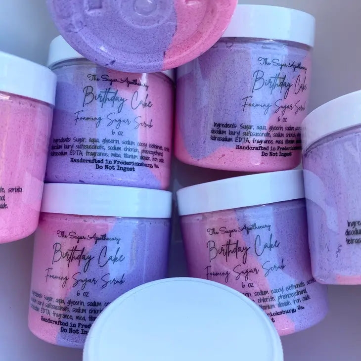 The Sugar Apothecary Birthday Cake Foaming Sugar Scrub