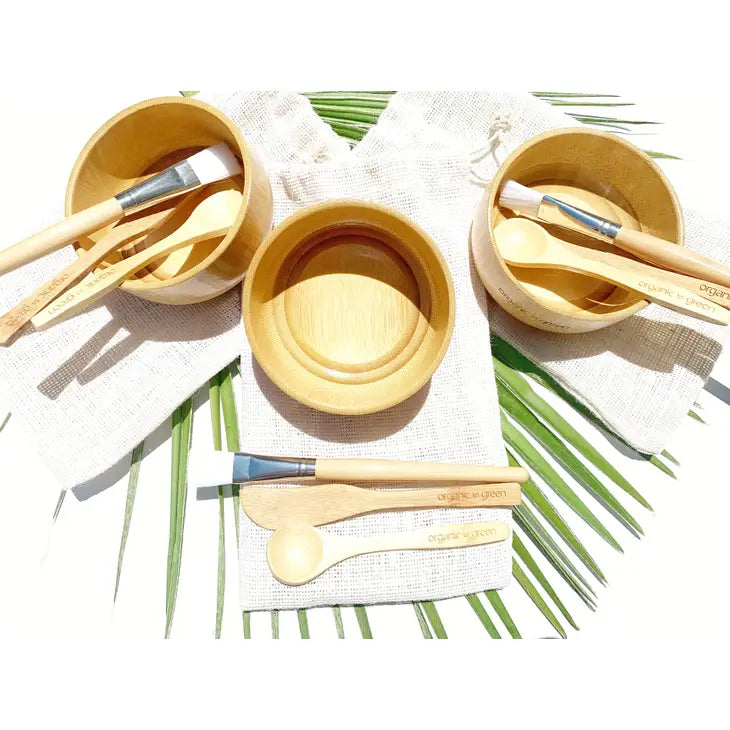 Organic To Green DIY Mask Kit - Bamboo Bowl, Spoon & Spatula