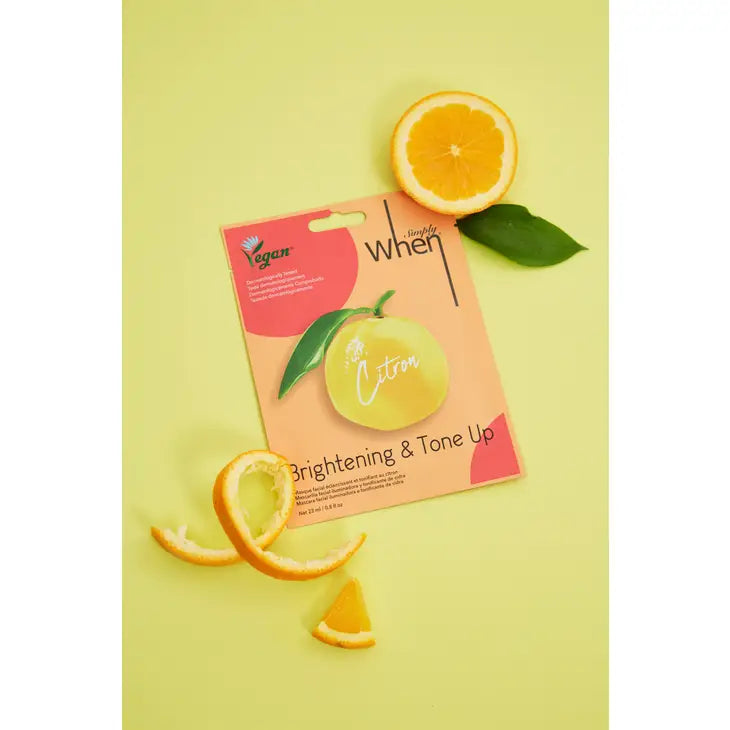 When Beauty Simply When Vegan Citron Brightening & Tone Up Mask