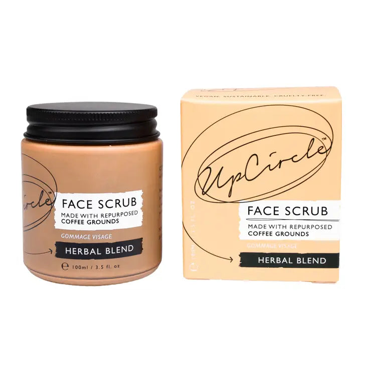 UpCircle Face Scrub with Coffee + Rosehip Oil - Herbal Blend