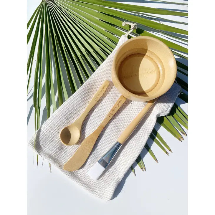 Organic To Green DIY Mask Kit - Bamboo Bowl, Spoon & Spatula