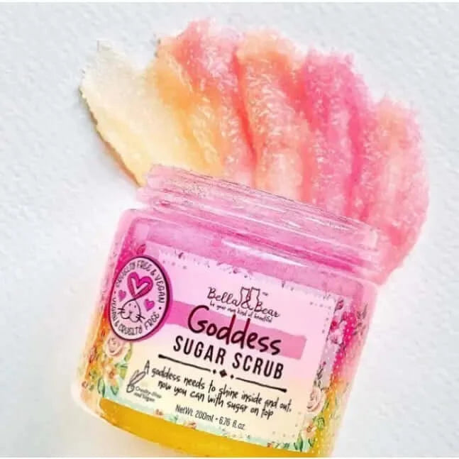 Bella & Bear Goddess Sugar Scrub Body Exfoliator, with Shower Gel