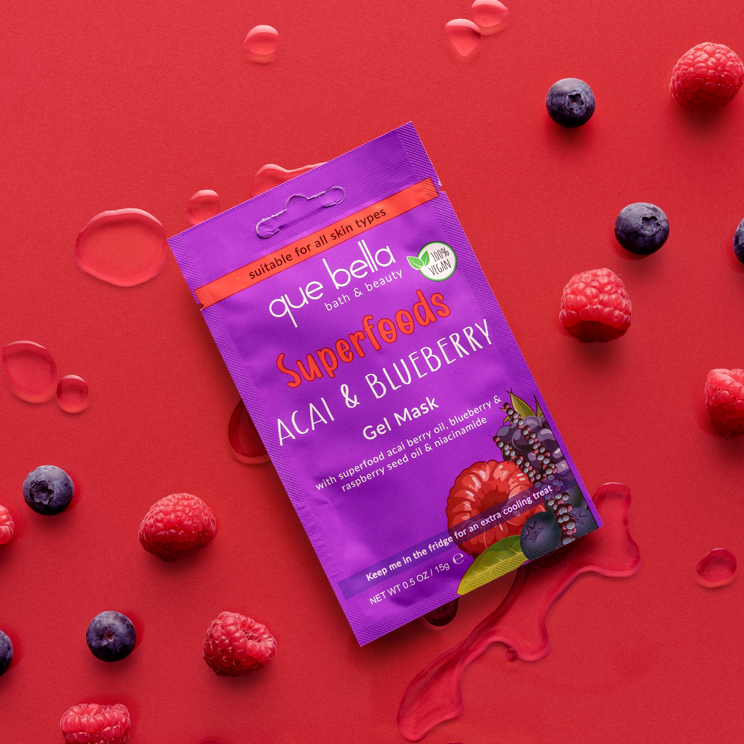 Que Bella Superfoods Acai & Blueberry Gel Mask