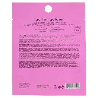 Holler And Glow Go For Golden Gold Glitter Hydrogel Face Mask