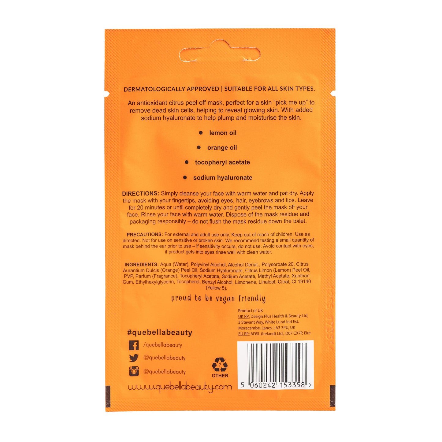 Que Bella Antioxidant Citrus Peel Off Mask