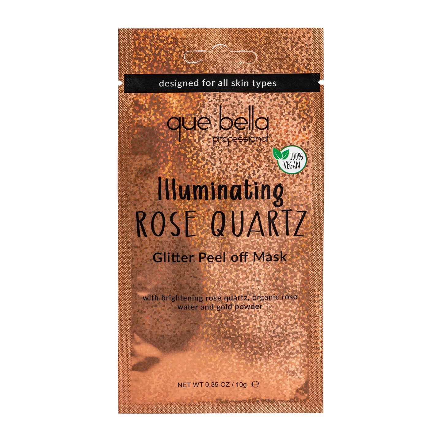 Que Bella Illuminating Rose Quartz Glitter Peel Off Mask