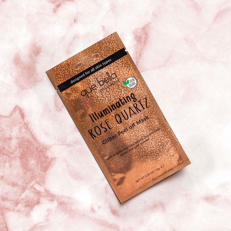 Que Bella Illuminating Rose Quartz Glitter Peel Off Mask