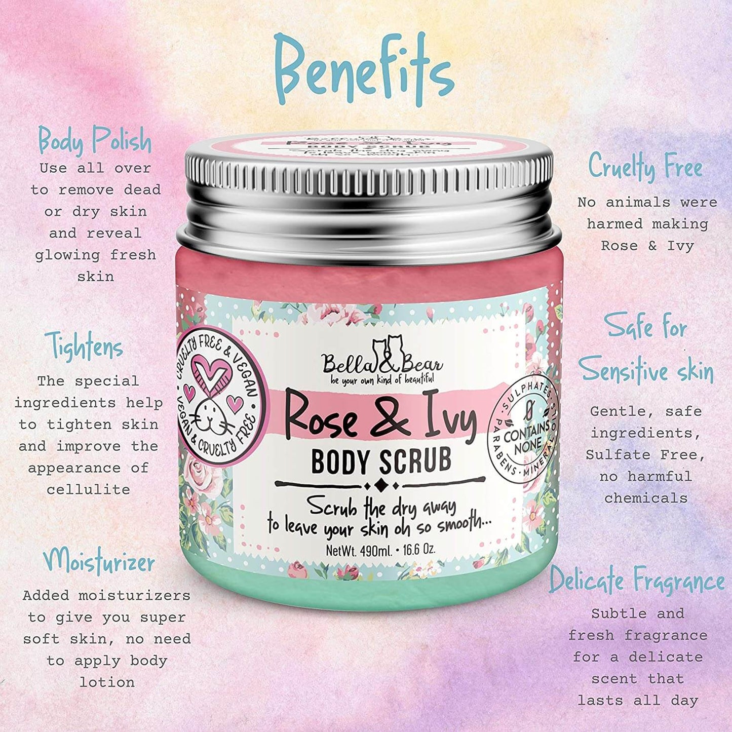 Bella & Bear Rose & Ivy Body Scrub