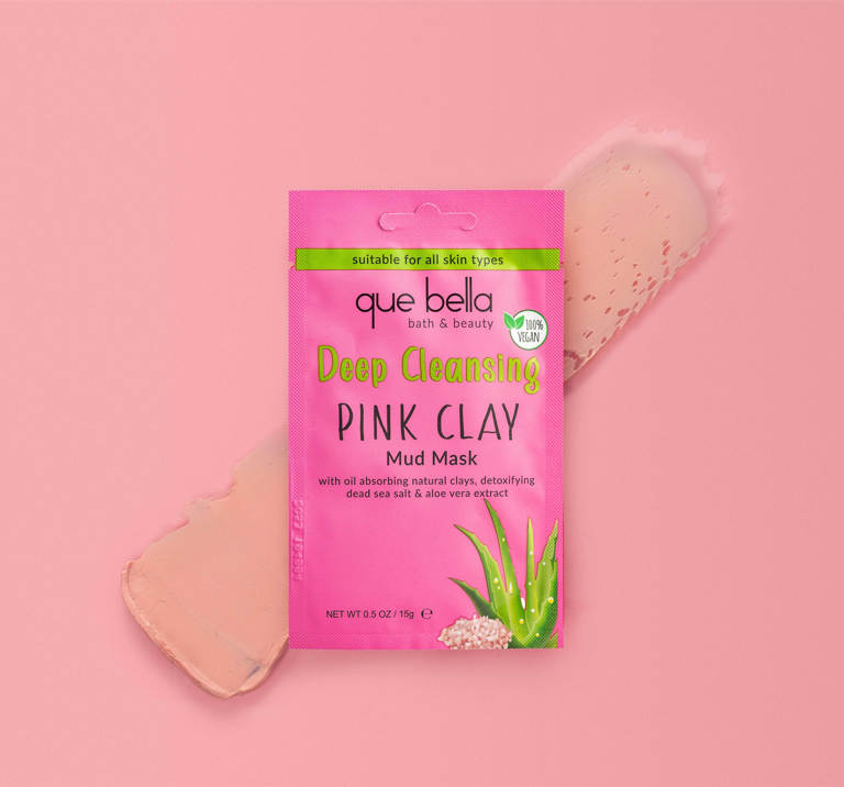 Que Bella Deep Cleansing  Pink Clay Mud Mask