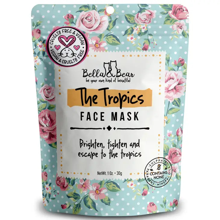 Bella & Bear Tropics Travel Size Face Mask, Mini 1oz